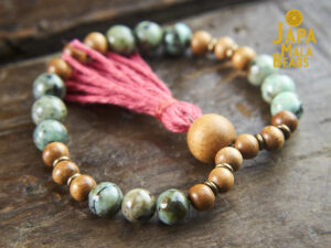African Turquoise and Meranti Bracelet Mala