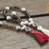 Howlite and Smoky Quartz Mala