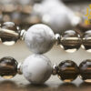 Howlite and Smoky Quartz Mala