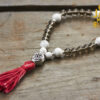 Howlite and Smoky Quartz Mala