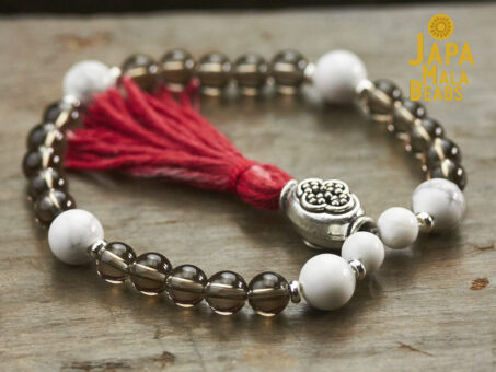 Howlite and Smoky Quartz Mala