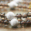 Howlite and Smoky Quartz Full Mala