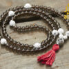 Howlite and Smoky Quartz Full Mala