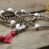 Howlite and Smoky Quartz Full Mala
