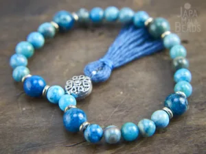 Blue Crazy Lace Agate Bracelet Mala