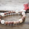 Pink Lepidolite and Aventurine Hand Mala