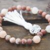 Pink Lepidolite and Aventurine Bracelet Mala
