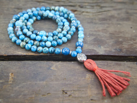 Blue Crazy Lace Agate Full Mala