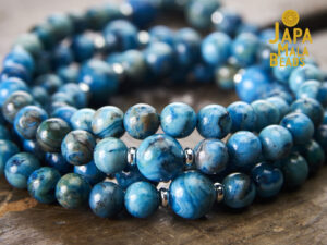 Blue Crazy Lace Agate and Silver Full Mala