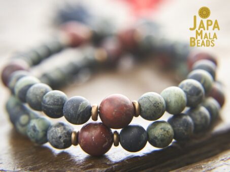 Kambaba and Brecciated Jasper mala beads