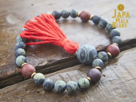 Kambaba and Brecciated Jasper Bracelet Mala