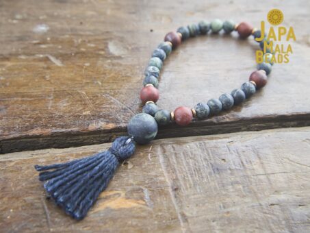 Kambaba and Brecciated Jasper Bracelet Mala