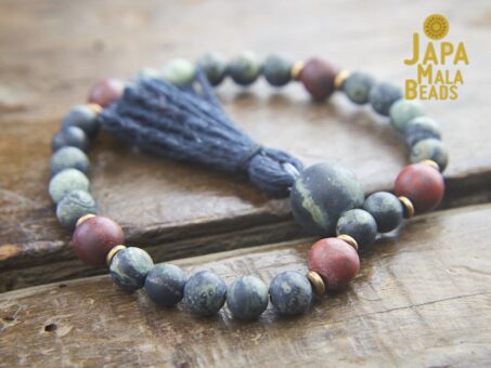 Kambaba and Brecciated Jasper Bracelet Mala