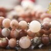 Pink Lepidolite and Aventurine Mala Beads