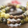 Qinan Sandalwood Yellow Turquoise Mala Beads