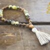 Qinan Sandalwood Yellow Turquoise Wrist Mala