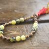 Yellow Turquoise Bracelet Mala Beads