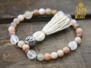 Peach Moonstone Bracelet Mala