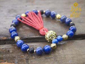 Lapis Lazuli and Ebony bracelet Mala