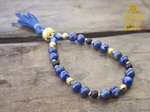 Lapis Lazuli and Ebony Wrist Mala