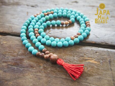 Turquoise Buddhist prayer beads