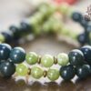 Green Garnet and Moss Agate Mala Beads