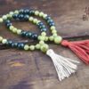 Green Garnet and Moss Agate Malas