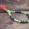 Green Garnet and Moss Agate Hand Mala