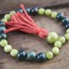 Green Garnet and Moss Agate Mala