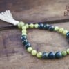 Green Garnet and Moss Agate Bracelet Mala