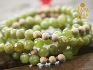 Green Garnet and Silkwood Prayer Beads