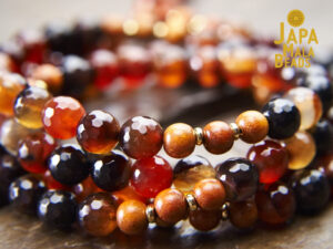 Red Agate and Sibucao Wood Full Mala