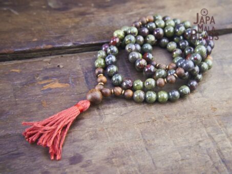 Dragon Blood Jasper and Padauk Full Mala