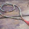 Dragon Blood Jasper and Padauk 108 Bead Mala