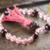 Cherry Quartz and Rosewood Bracelet Mala