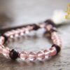 Cherry Quartz and Rosewood Bracelet Mala