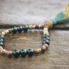 Malachite and Qinan Sandalwood Wrist Mala
