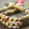 Red Serpentine and Jackfruit Wood Mala Beads