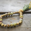 Red Serpentine and Jackfruit Wood Wrist Mala