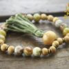Red Serpentine and Jackfruit Wood Bracelet Mala