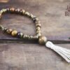 Tiger Eye and Silkwood Wrist Mala