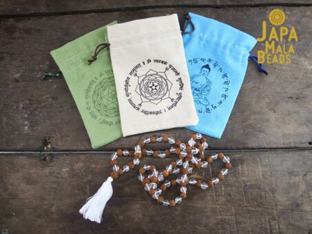 Linen Mantra Mala Bag
