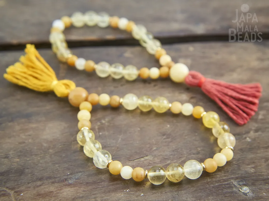 Topaz and Yellow Fluorite Bracelet Malas