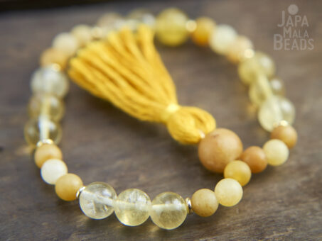 Topaz and Yellow Fluorite Bracelet Mala