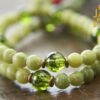 Jade and Peridot mala beads
