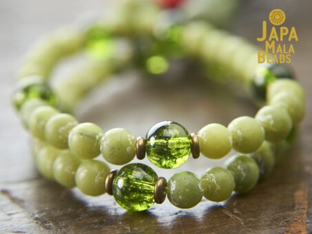 Jade and Peridot mala beads