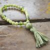 Jade and Peridot wrist mala