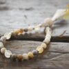 Rutilated Quartz and Citrine Bracelet Buddhist Mala