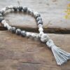 Sesame Jasper and Blue Labradorite Wrist Mala