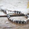 Sesame Jasper and Blue Labradorite Hand Mala